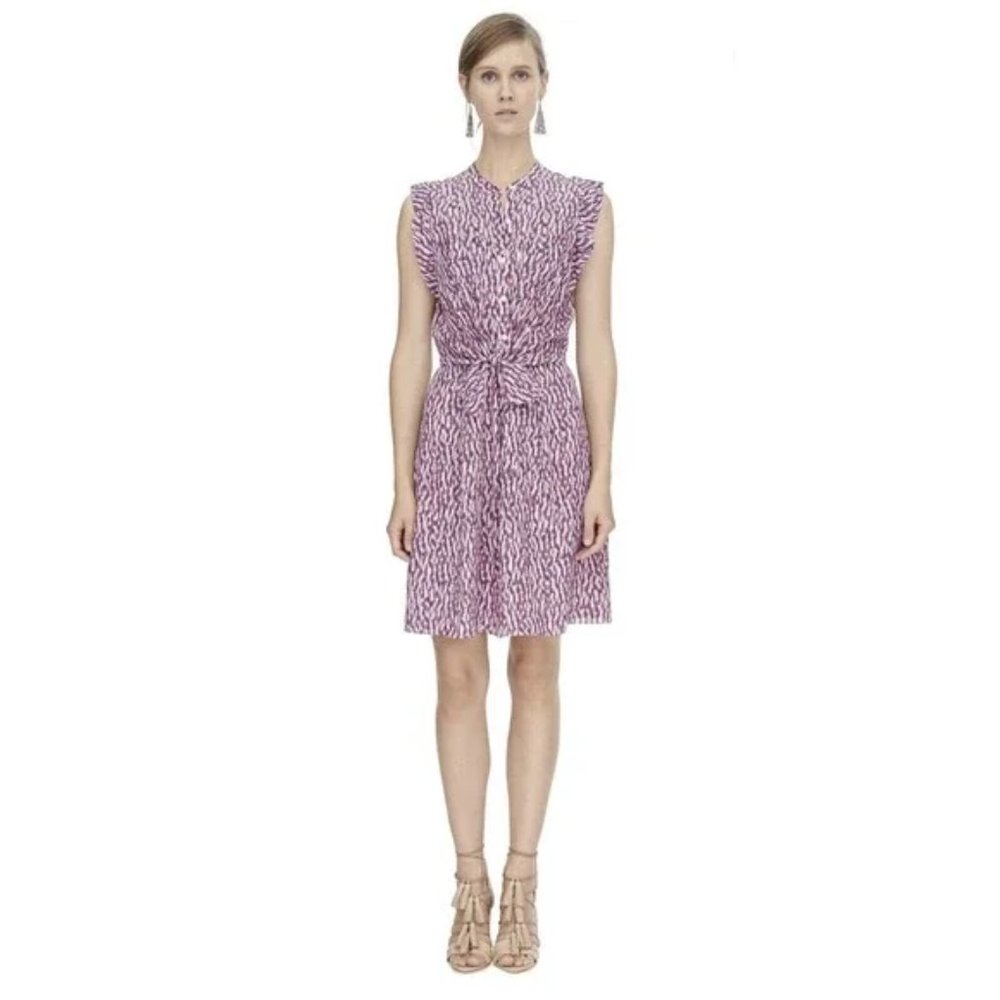 Rebecca Taylor Exclusive Silk Batik Mirage Print Sleeveless Tie Waist Dress 2